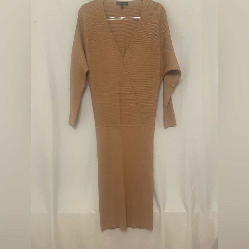 Banana Republic Serene Sweater Dress in Camel size Small